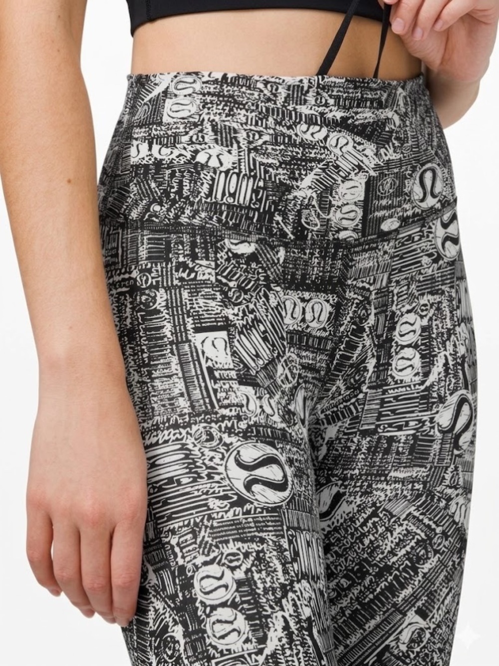 Lululemon Wunder Train High-Rise Tight 25" — Tear It Up Logo Print — Size 6 - Picture 3 of 9